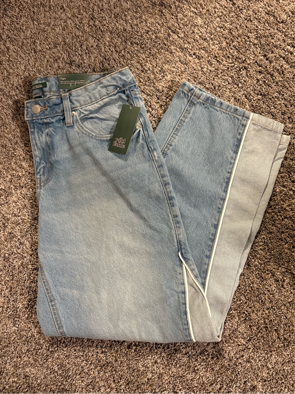 wild fable Light Blue Straight-Leg Jeans with Side Trim NWT (6)